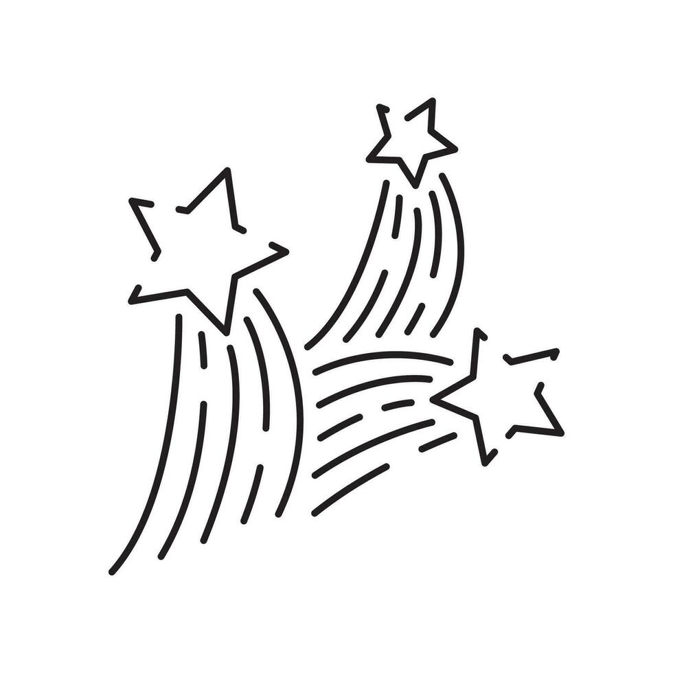 Natal Estrela linha ícone ou logotipo estilo. Alto qualidade placa e símbolo em uma branco fundo. feliz Novo ano vetor esboço pictograma para infográfico.