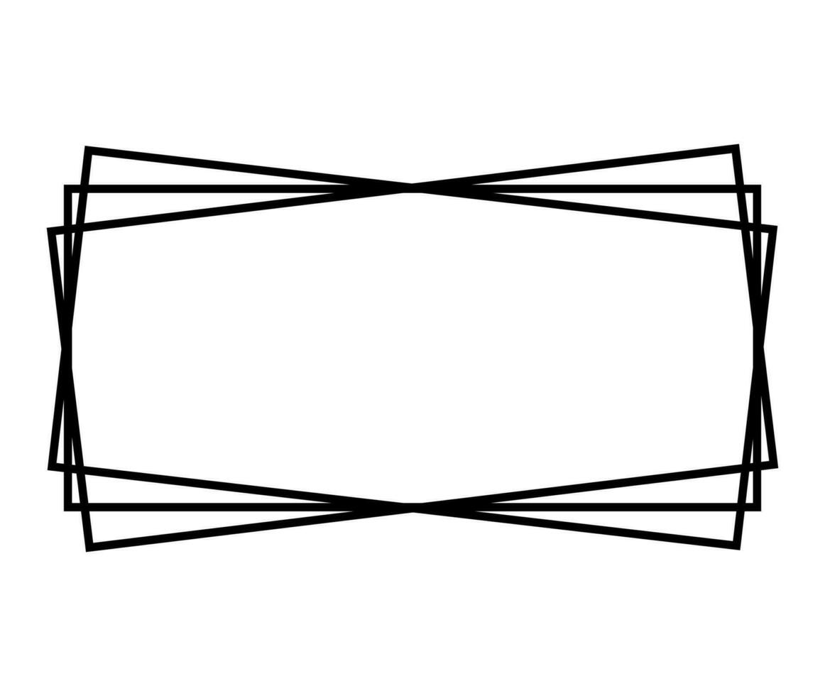 moldura quadrada. elemento quadrado abstrato geométrico. ilustração vetorial vetor