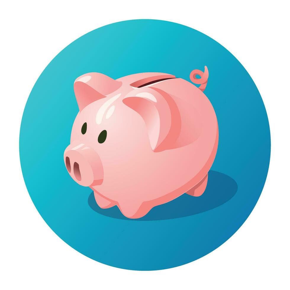 ilustração do uma porquinho banco. porquinho banco ícone vetor