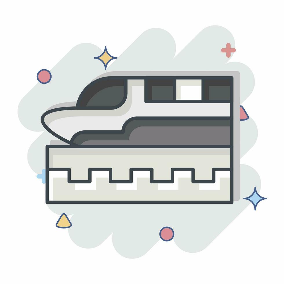 ícone Alto Rapidez trem. relacionado para futuro tecnologia símbolo. quadrinho estilo. simples Projeto editável. simples ilustração vetor