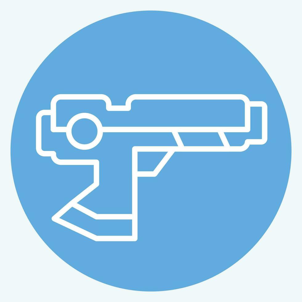 ícone oi-tech armas. relacionado para futuro tecnologia símbolo. azul olhos estilo. simples Projeto editável. simples ilustração vetor