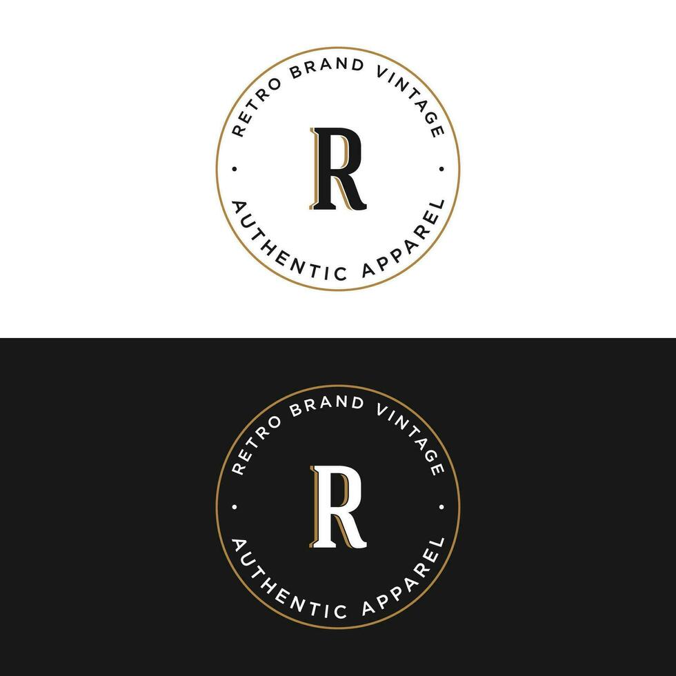 logotipo Projeto tipografia vintage retro crachá para o negócio , roupas , barbeiro , restaurante e bar. vetor