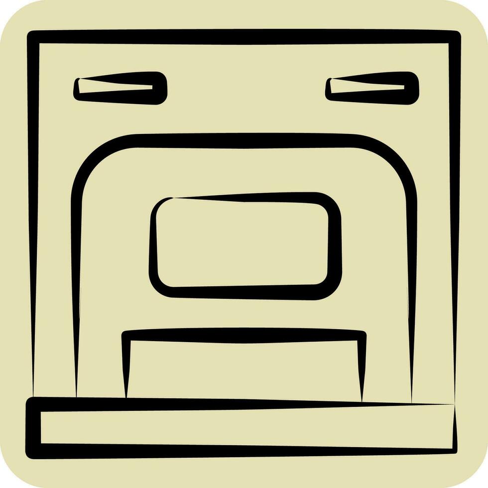 ícone caixa de dinheiro. relacionado para teatro gradiente símbolo. mão desenhado estilo. simples Projeto editável. simples ilustração vetor