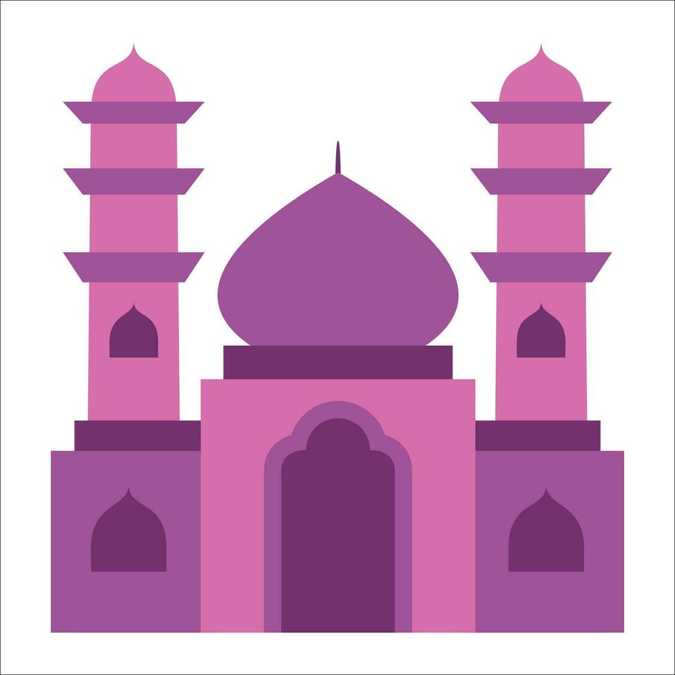 ótimo moderno colorida árabe mesquita. desenho animado vetor ilustração do uma mesquita. plano mesquita vetor definir. muçulmano construção para islâmico, Ramadã, eid Projeto.