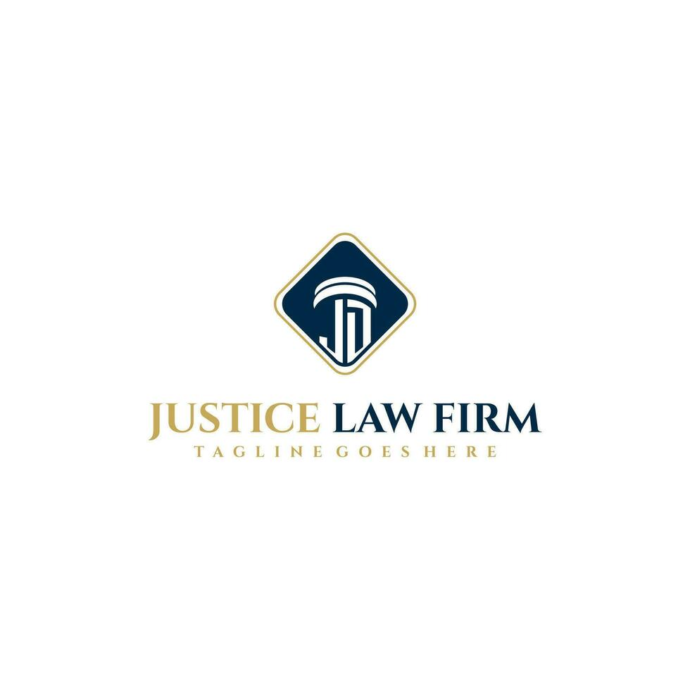 jd inicial monograma para escritório de advocacia logotipo Ideias com criativo polígono estilo Projeto vetor