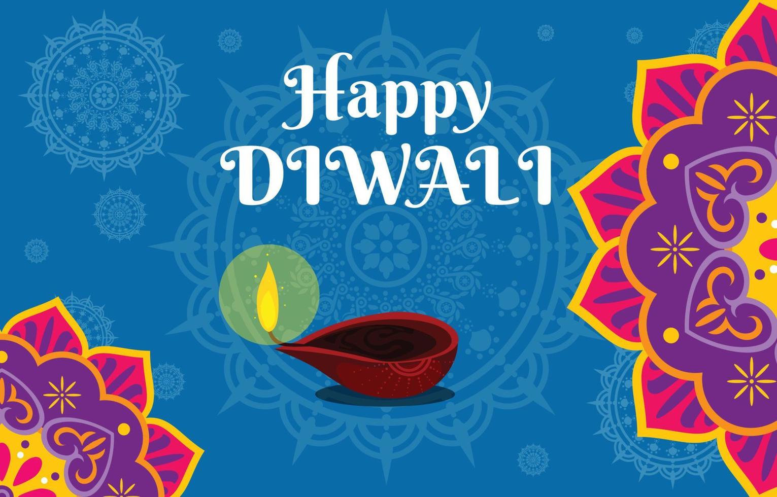 decoração colorida para fundo de celebração de diwali vetor
