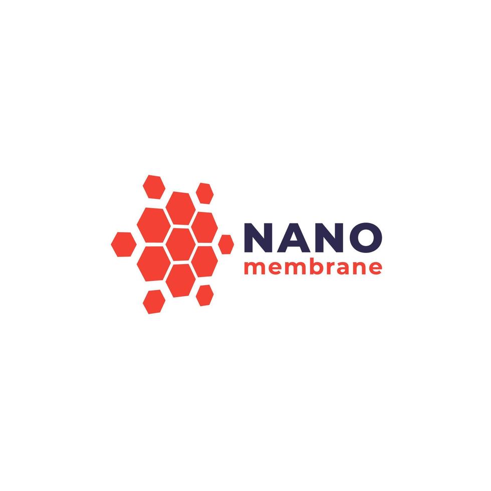 logotipo de vetor de nanomateriais