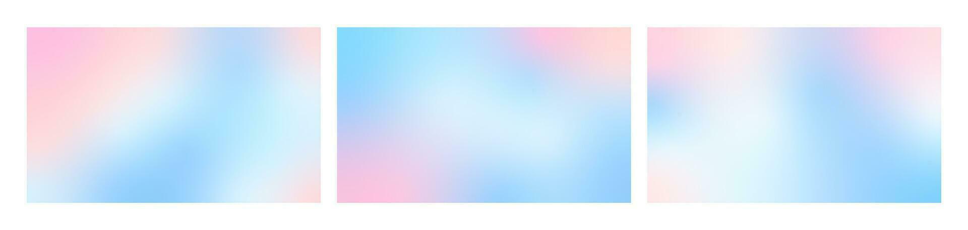 conjunto gradiente pastel inverno fundo. roxa e azul, magenta horizontal gradiente malha inverno, Primavera fundo. vetor ilustração.