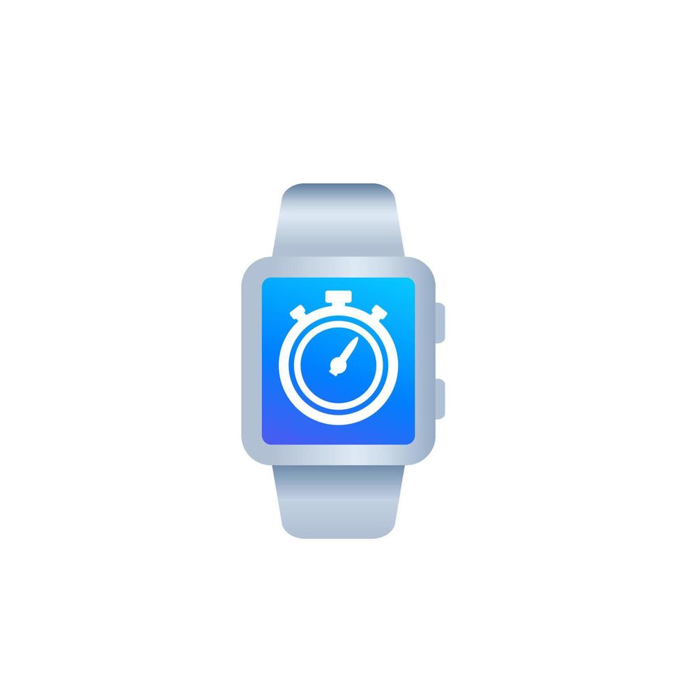 cronômetro na tela do smartwatch, vetor