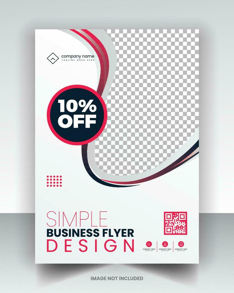 design de folheto simples vetor