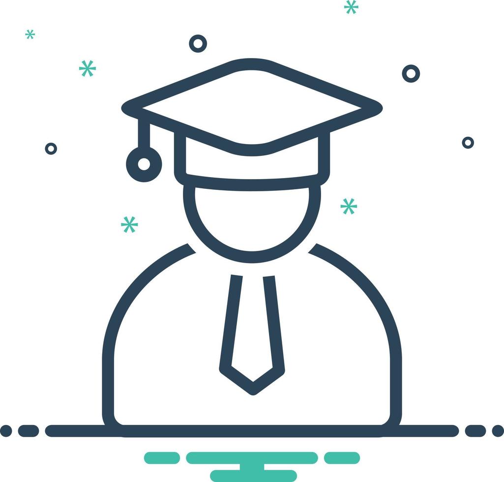 ícone de mistura para pós-graduação vetor
