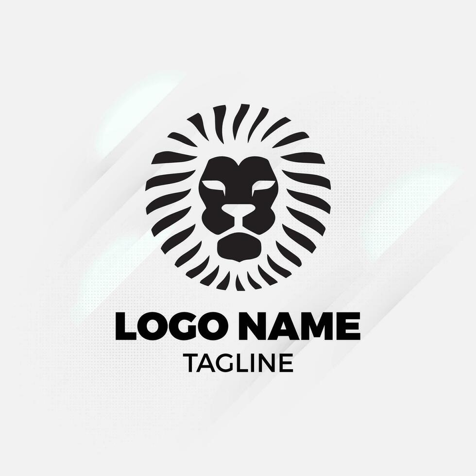 selvagem vida logotipo leão animais vetor inteligente objeto editável eps