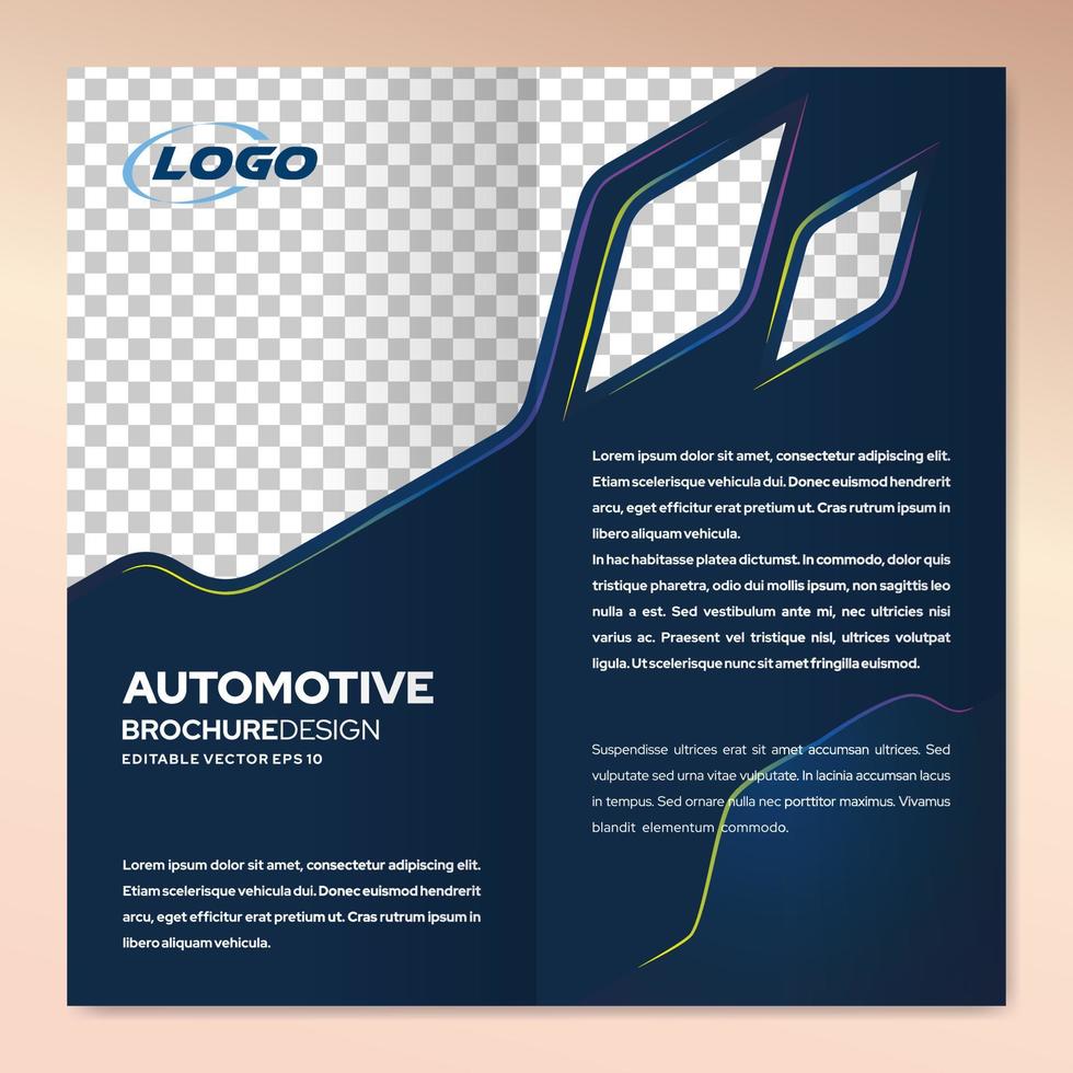 modelo de design de brochura moderno para marketing empresarial automotivo vetor