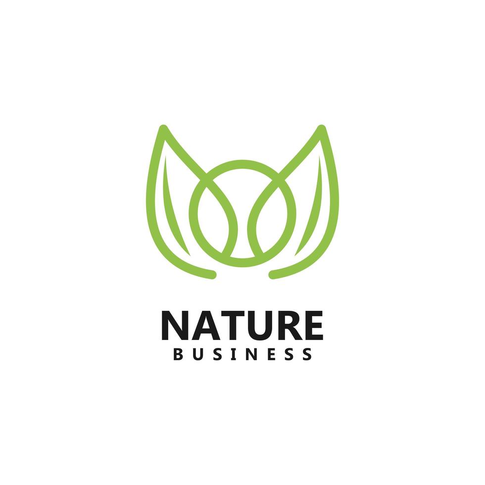 natureza logotipo modelo design ícone ilustração vetorial. vetor