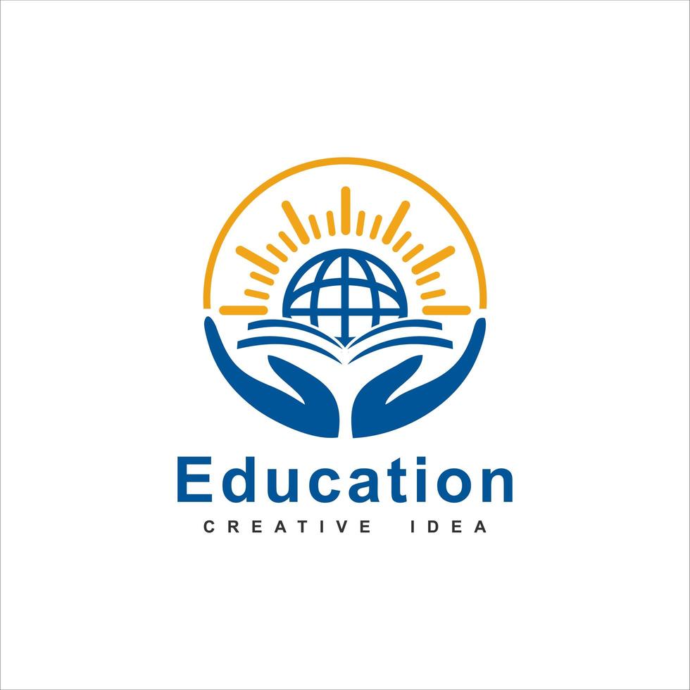 ilustração do ícone do vetor do projeto do modelo do logotipo da educação