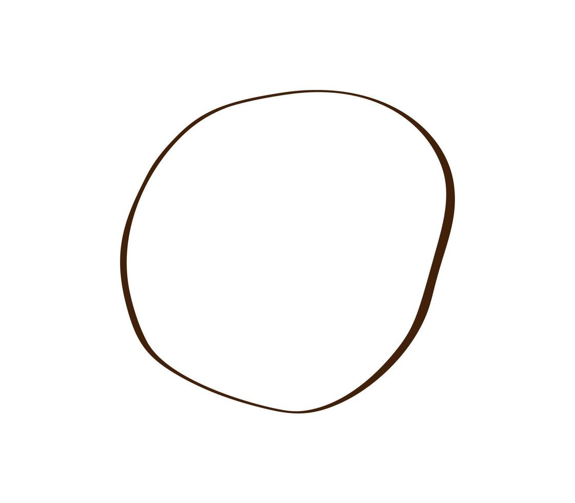 doodle onda mão desenhada rabisco círculo arte linha quadro. Elemento de design escandinavo de vetor para o texto da sua história
