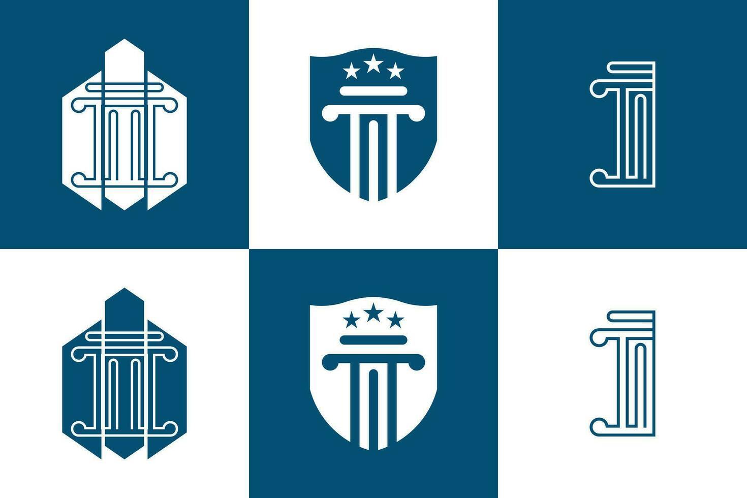coleção do advogado logotipo Projeto agrupar com criativo conceito Prêmio vetor