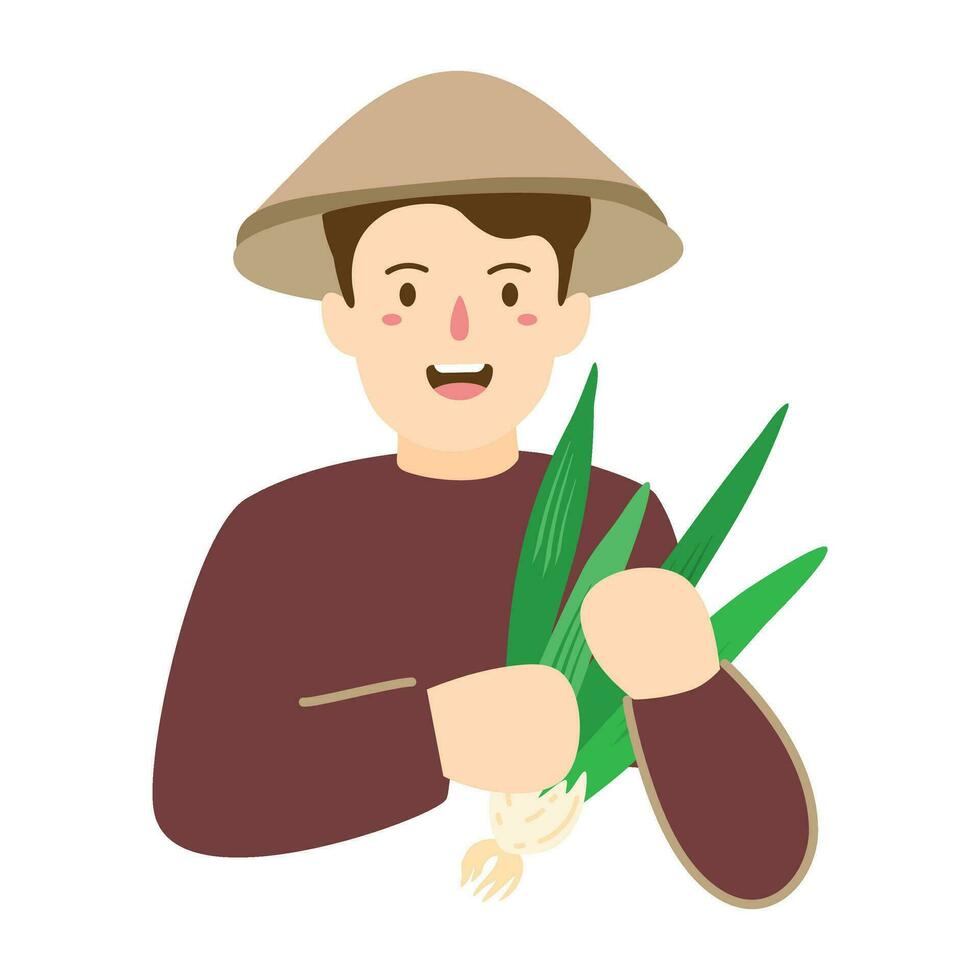 masculino agricultores aguarde vegetal ilustração vetor