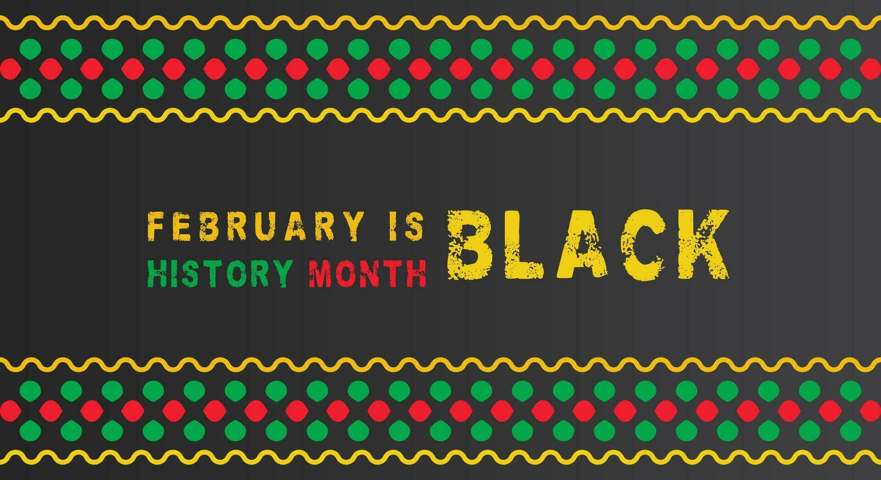 Preto história mês vetor Projeto. africano americano celebração modelo para fundo, bandeira, poster