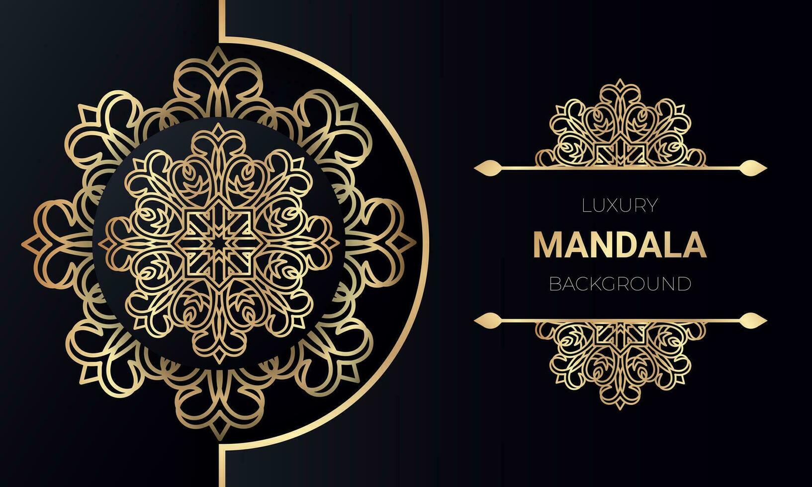 islâmico mandala fundo dentro ouro cor. - vetor. vetor