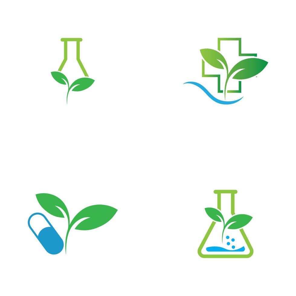 design de ilustração de imagens de logotipo de medicina natural vetor