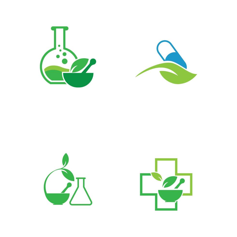 design de ilustração de imagens de logotipo de medicina natural vetor