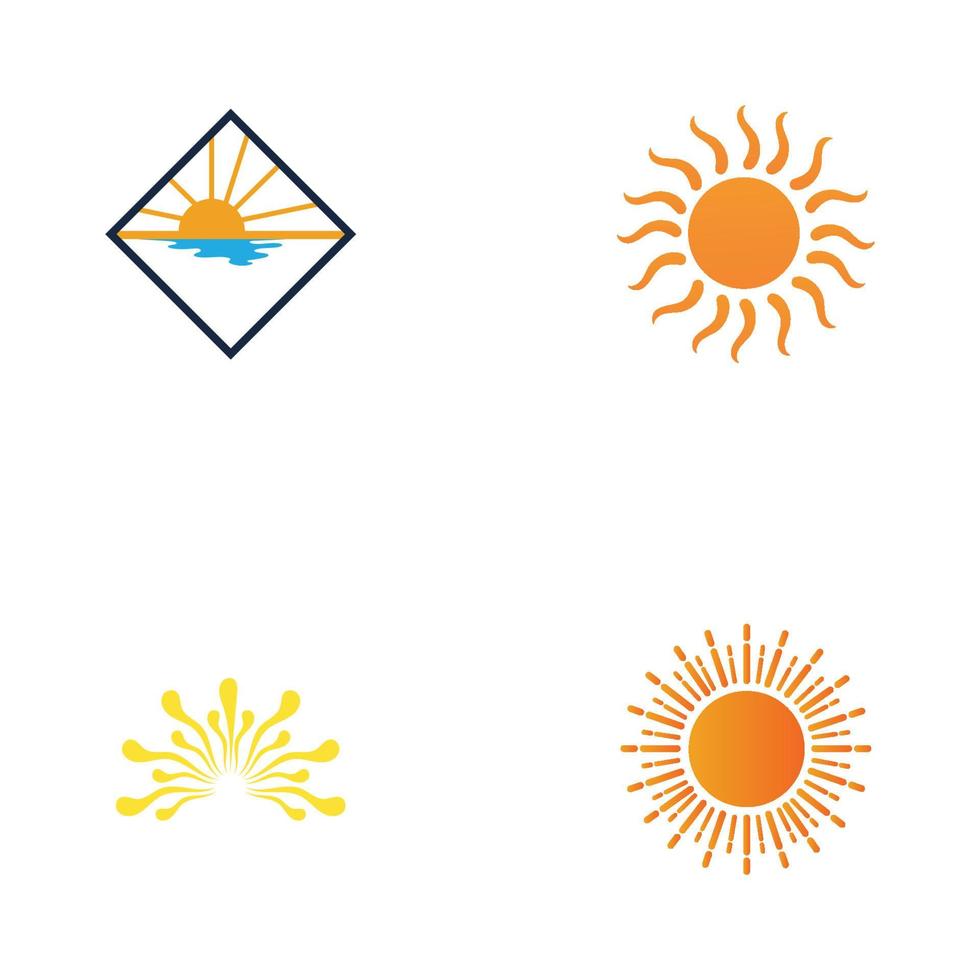 modelo de design de ilustração vetorial de ícone de logotipo sol vetor