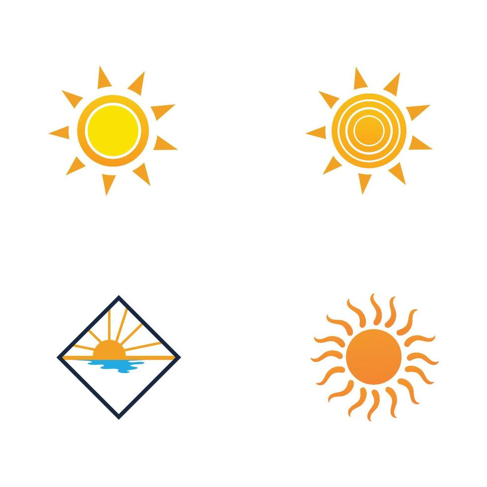 modelo de design de ilustração vetorial de ícone de logotipo sol vetor