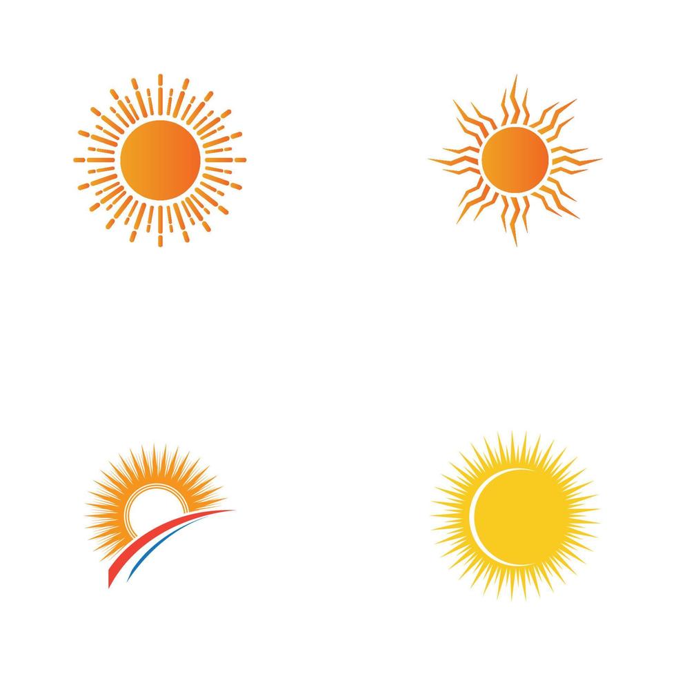 modelo de design de ilustração vetorial de ícone de logotipo sol vetor