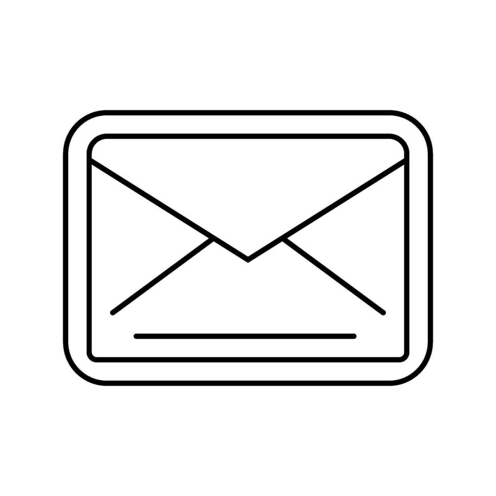 fechadas envelope baixar mensagem linha ícone vetor ilustração