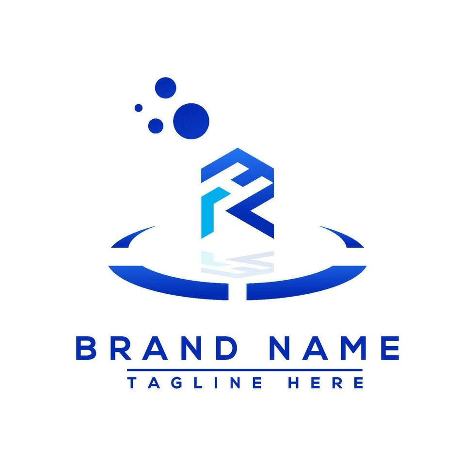 carta rh azul logotipo profissional para todos tipos do o negócio vetor
