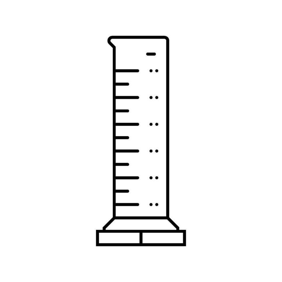 graduado cilindro engenheiro linha ícone vetor ilustração