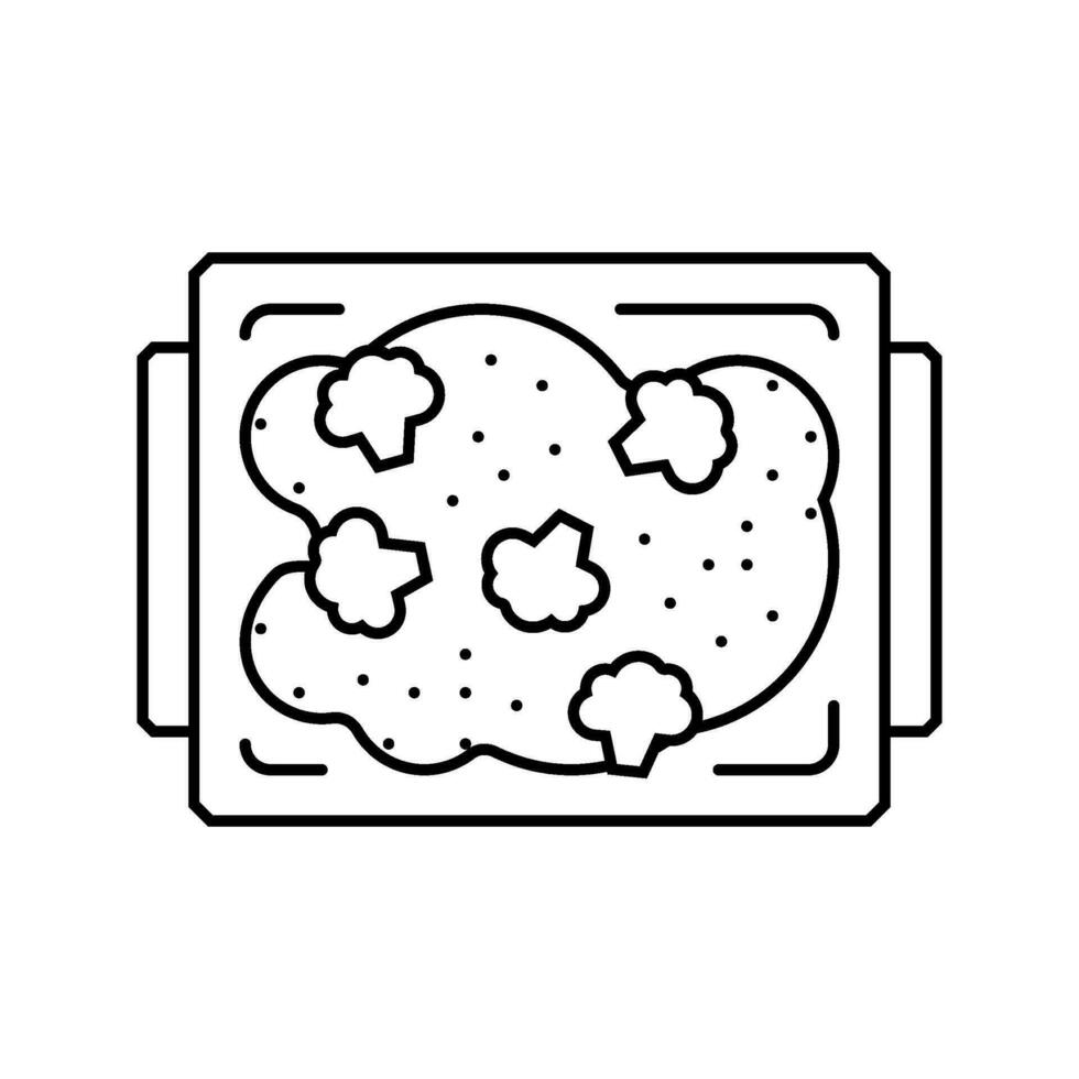 almoço caixa plástico refeição linha ícone vetor ilustração