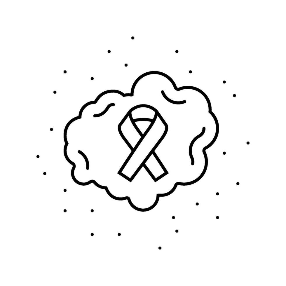 melanoma Câncer linha ícone vetor ilustração
