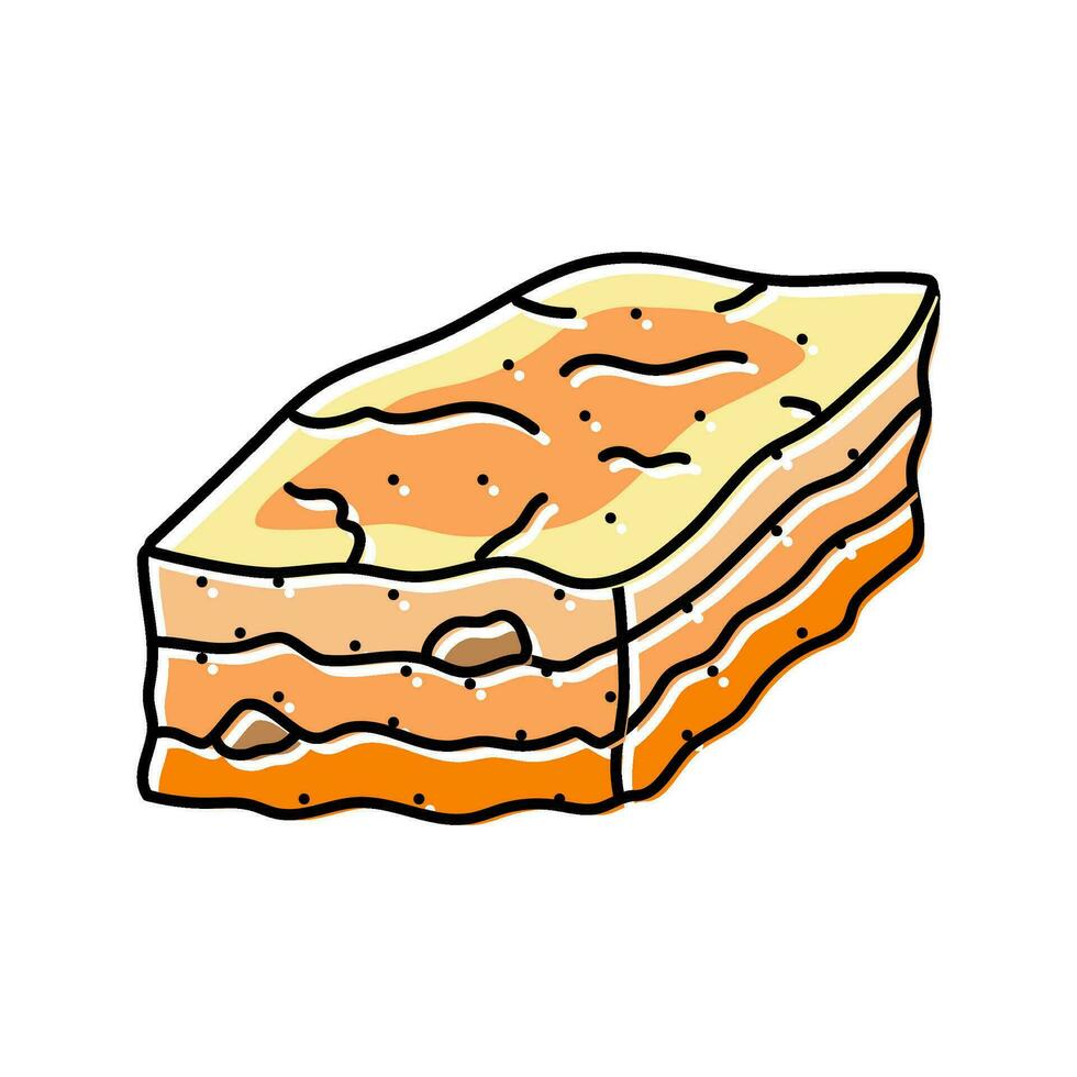 baklava pastelaria grego cozinha cor ícone vetor ilustração