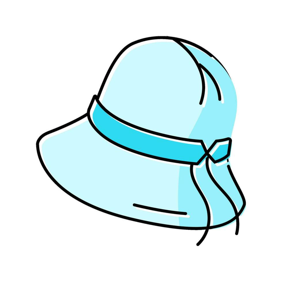 cloche chapéu boné cor ícone vetor ilustração