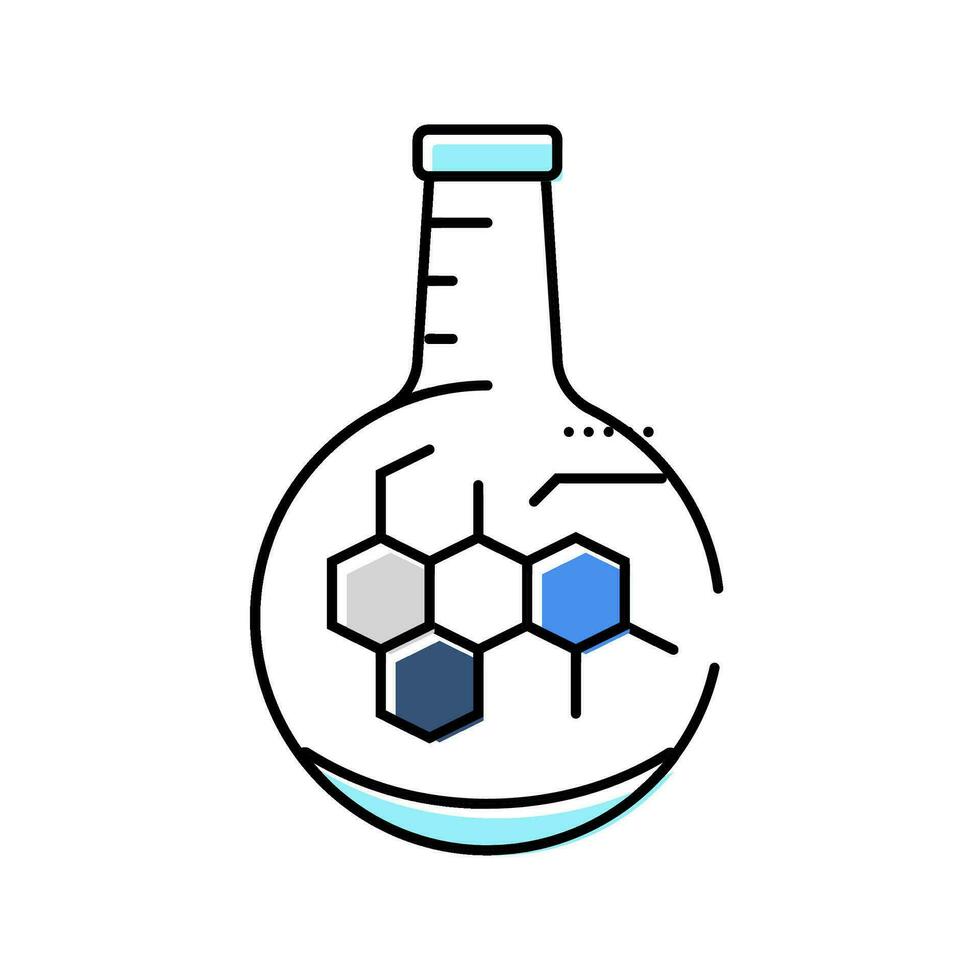 químico síntese engenheiro cor ícone vetor ilustração