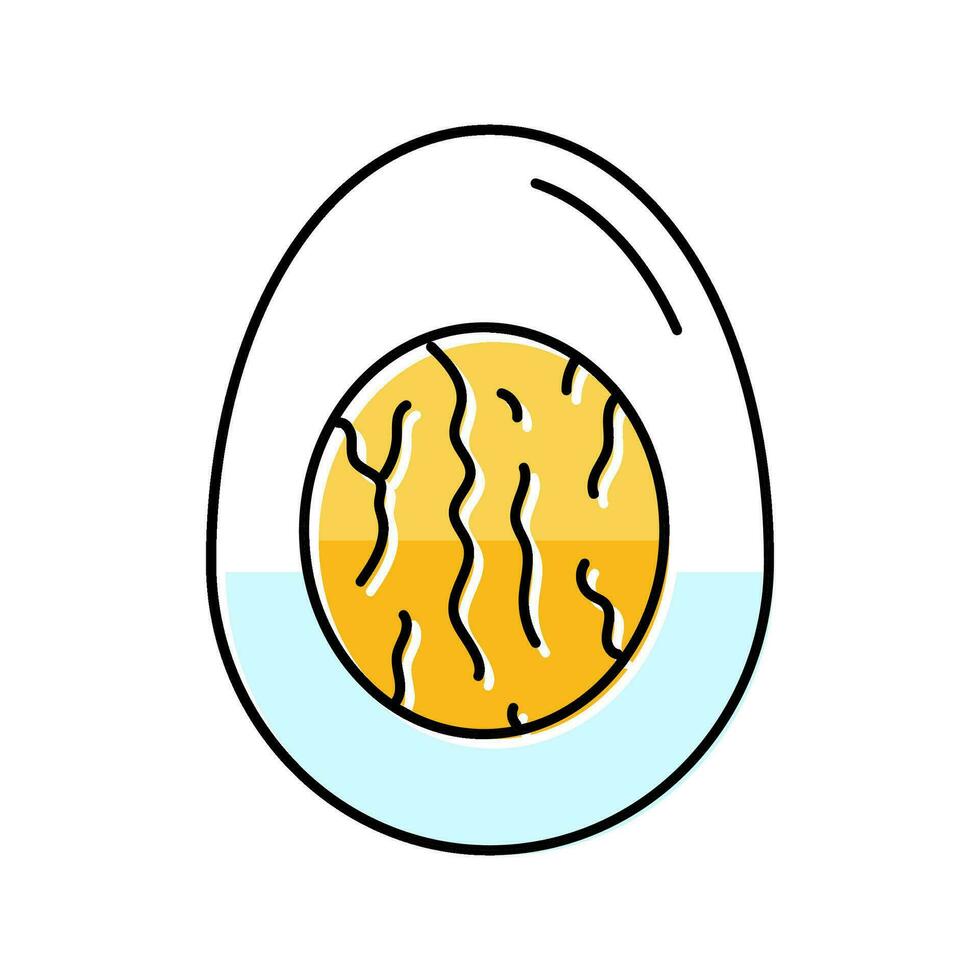 cozinhando ovo frango Fazenda Comida cor ícone vetor ilustração