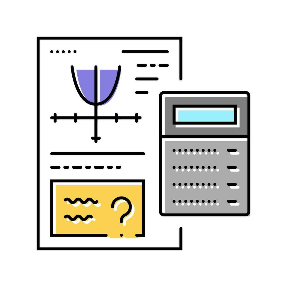 calcular matemática Ciência Educação cor ícone vetor ilustração