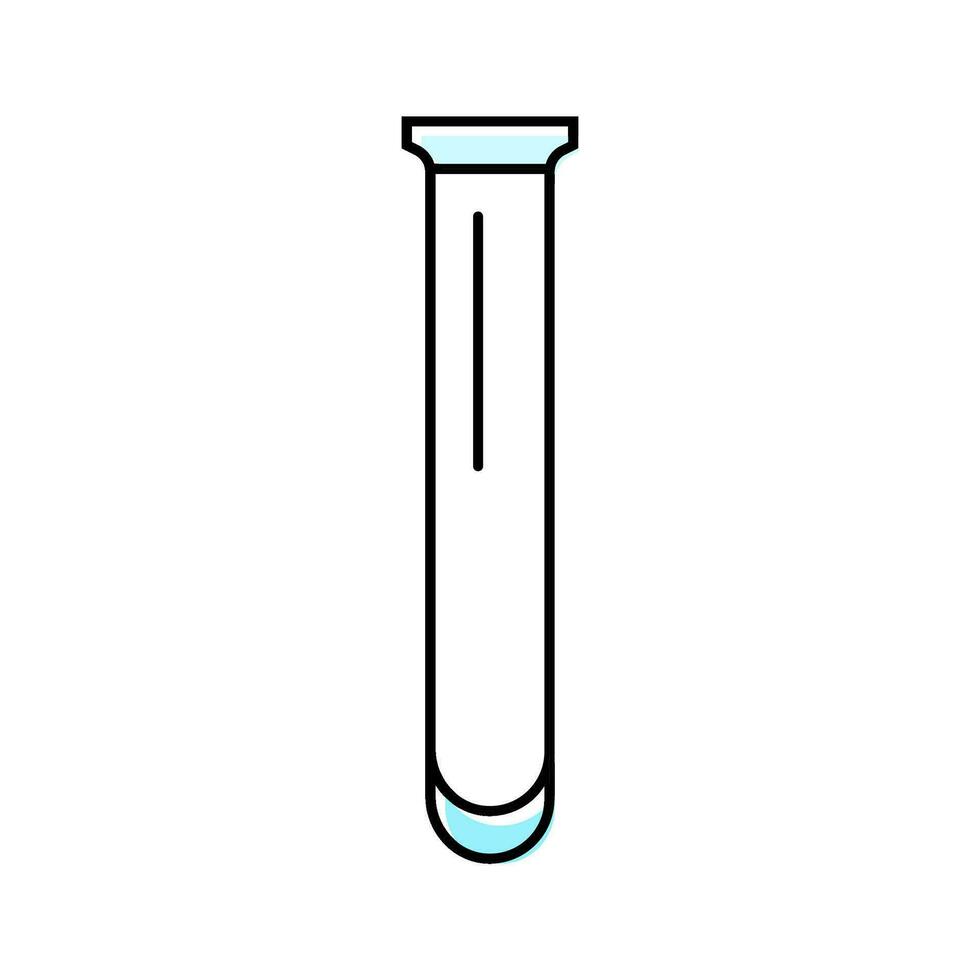 teste tubos químico artigos de vidro laboratório cor ícone vetor ilustração