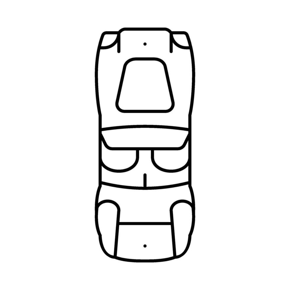 transporte carro topo Visão linha ícone vetor ilustração