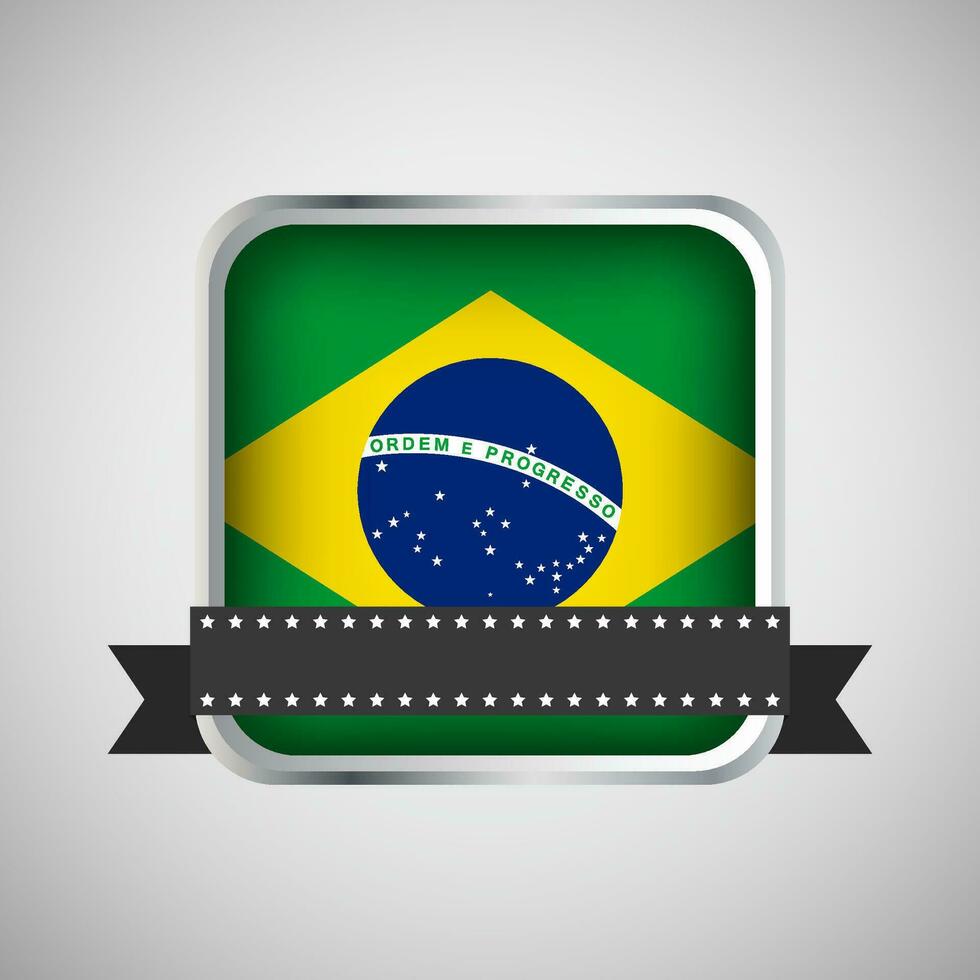 vetor volta bandeira com Brasil bandeira