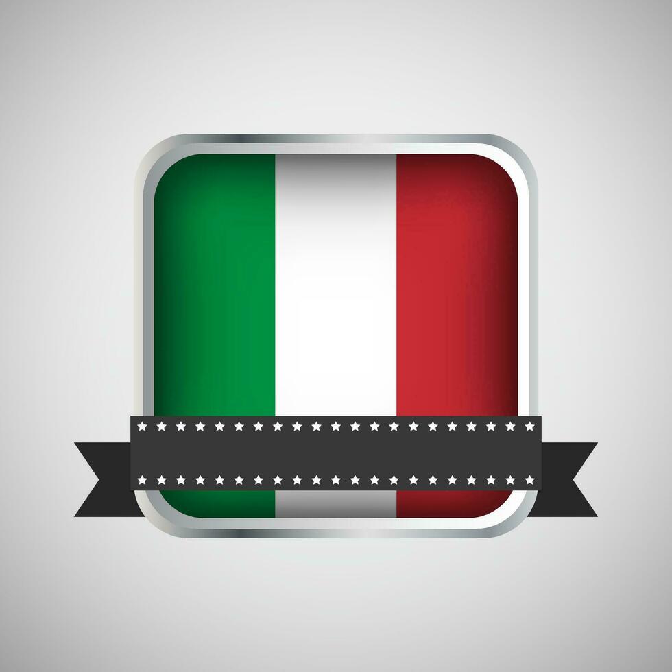 vetor volta bandeira com Itália bandeira