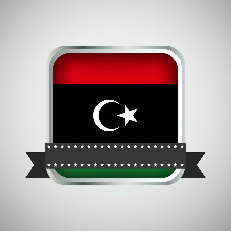 vetor volta bandeira com Líbia bandeira