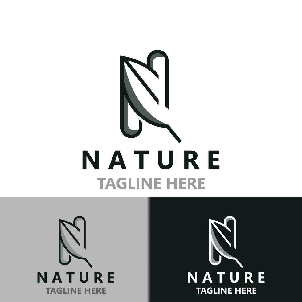 natureza sair logotipo projeto, vetor plantar eco estilo botânico coleção o negócio modelo