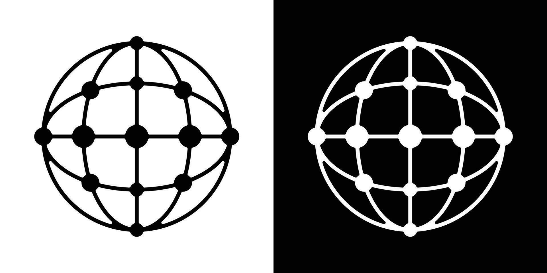 logotipo Projeto globo tecnologia ícone vetor inspiração