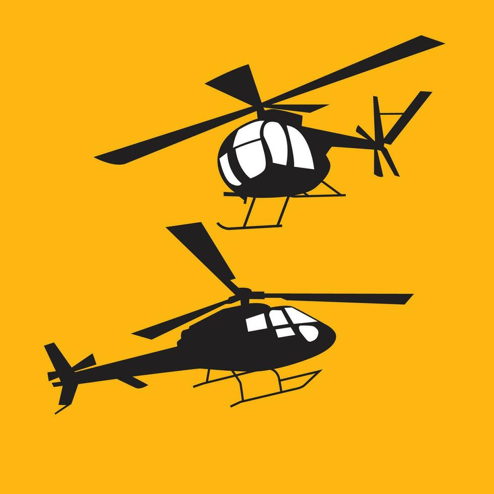 público helicóptero transporte silhueta vetor