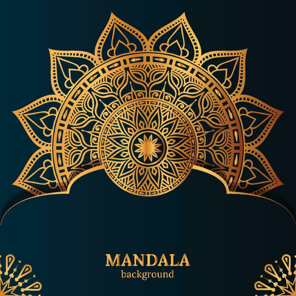 modelo de plano de fundo de design de mandala ornamental de luxo vetor