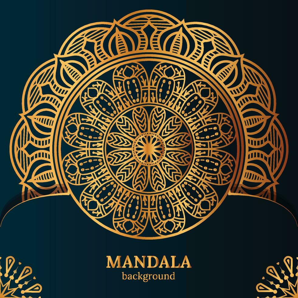 modelo de plano de fundo de design de mandala ornamental de luxo vetor