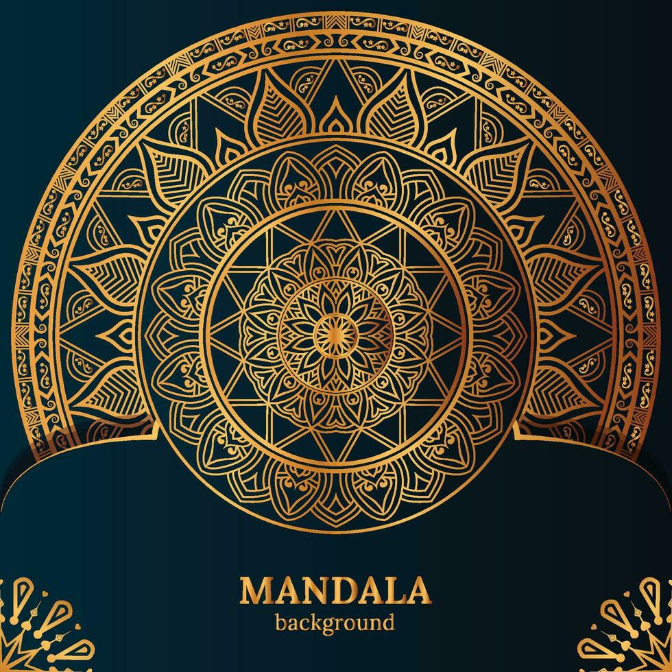 modelo de plano de fundo de design de mandala ornamental de luxo vetor